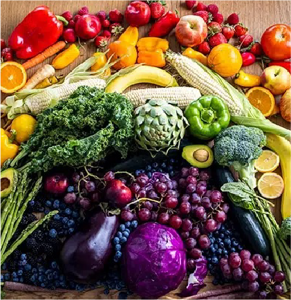 Woman with fresh vegetables